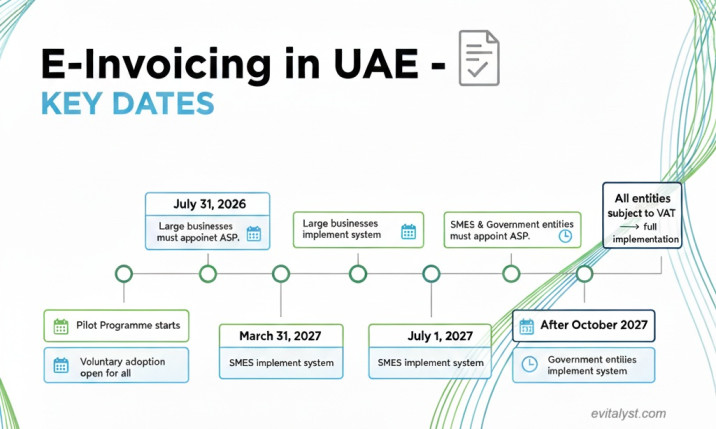 e invoicing in UAE, Key-Dates